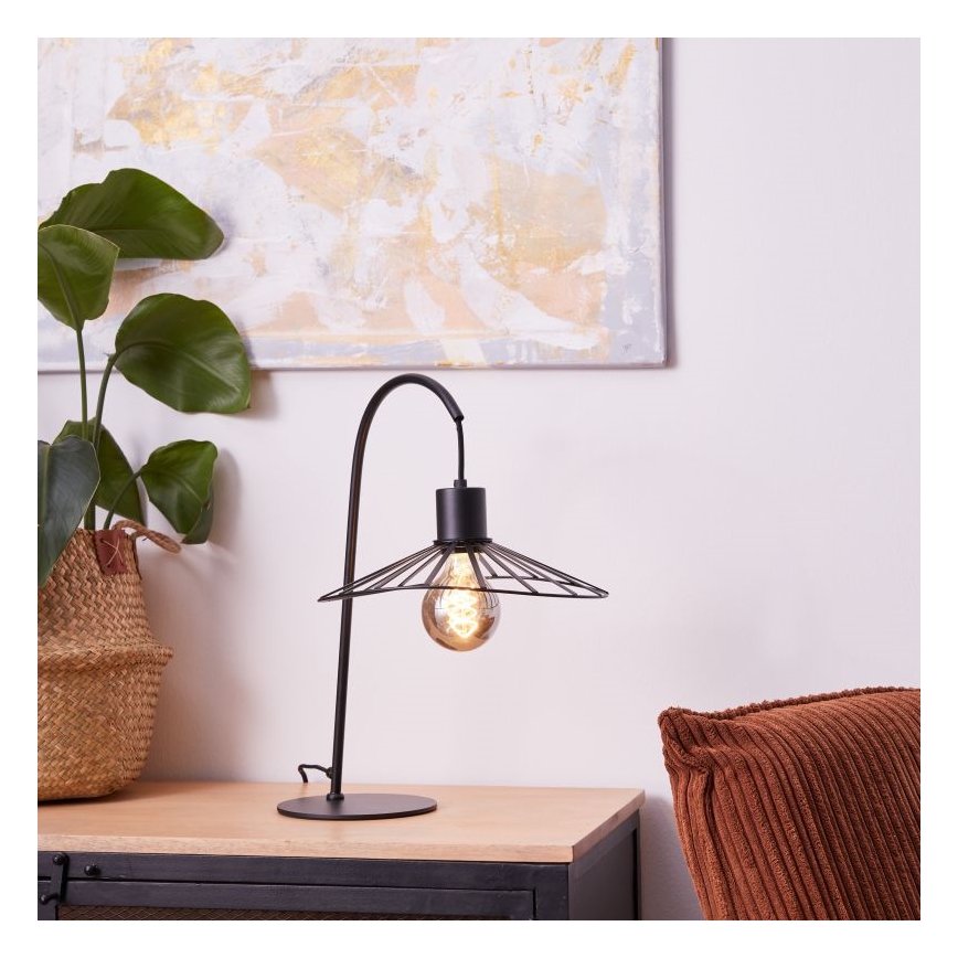 Brilliant - Настільна лампа LEIKA 1xE27/52W/230V чорний