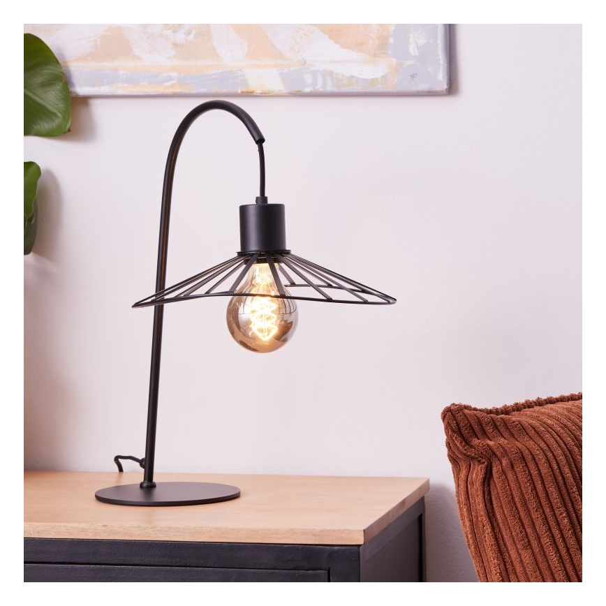 Brilliant - Настільна лампа LEIKA 1xE27/52W/230V чорний