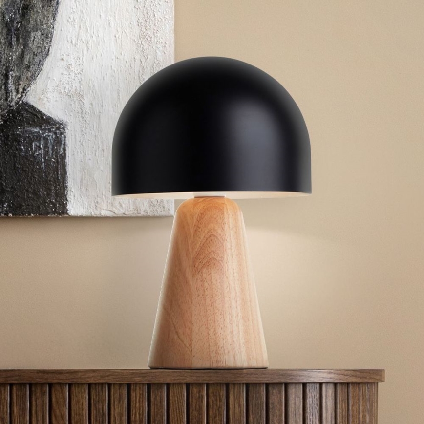 Brilliant - Настільна лампа NALAM 1xE14/40W/230V чорний/ясеневий