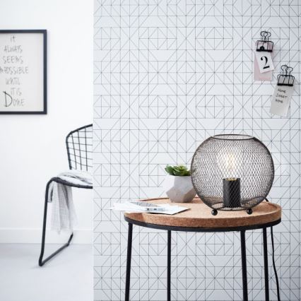 Brilliant - Настільна лампа SOCO 1xE27/60W/230V чорний