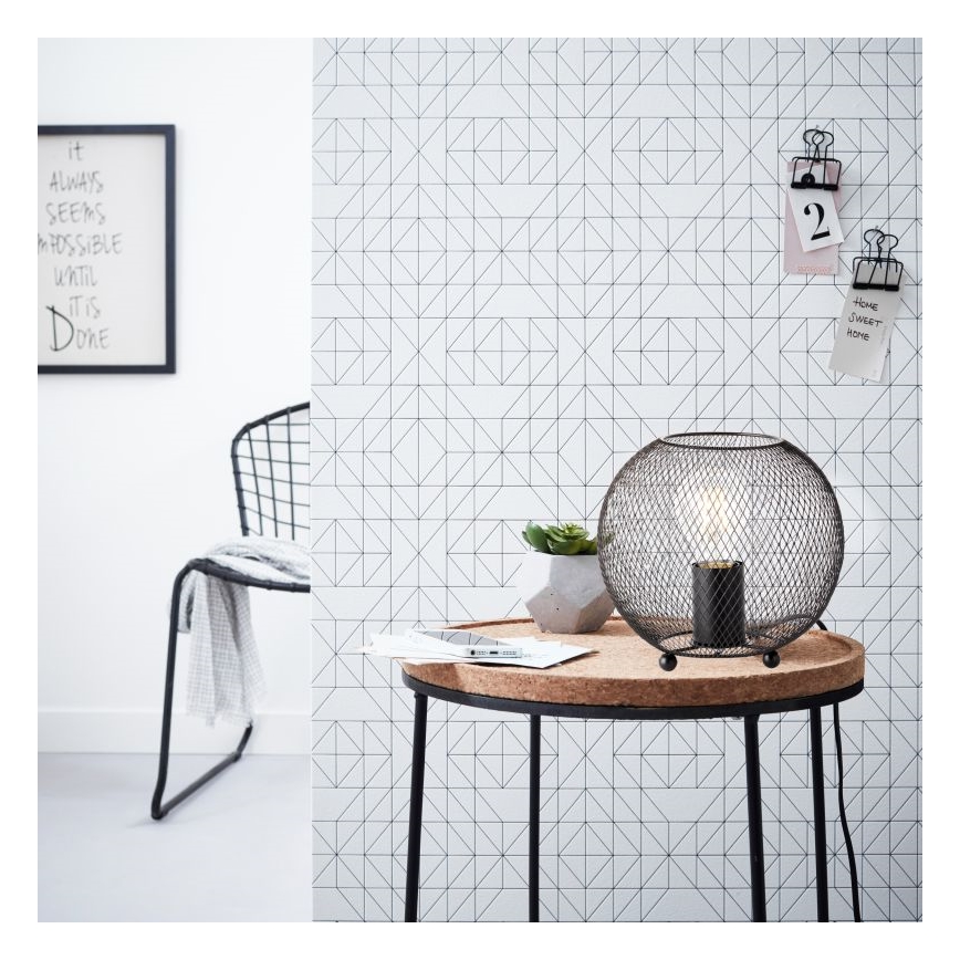 Brilliant - Настільна лампа SOCO 1xE27/60W/230V чорний