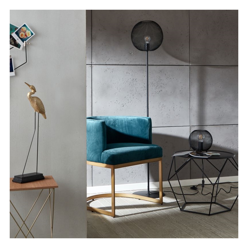 Brilliant - Настільна лампа SOCO 1xE27/60W/230V чорний