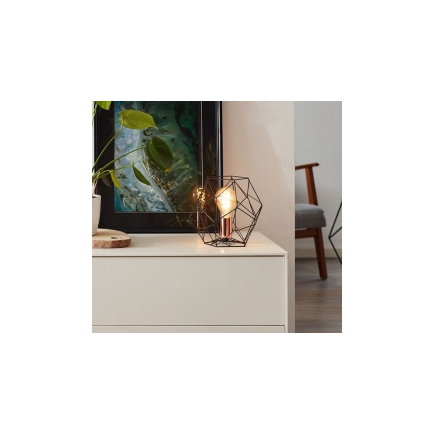 Brilliant - Настільна лампа SYNERGY 1xE27/60W/230V чорний/мідь