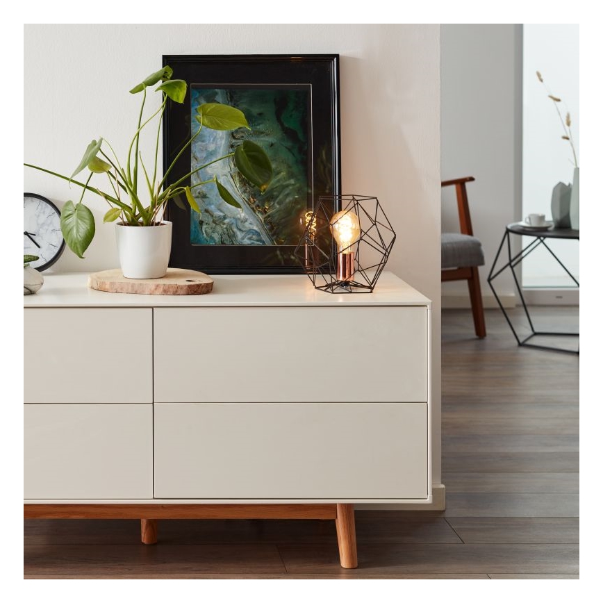 Brilliant - Настільна лампа SYNERGY 1xE27/60W/230V чорний/мідь