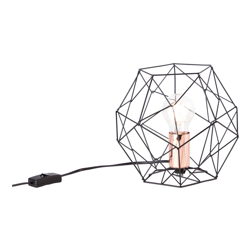 Brilliant - Настільна лампа SYNERGY 1xE27/60W/230V чорний/мідь