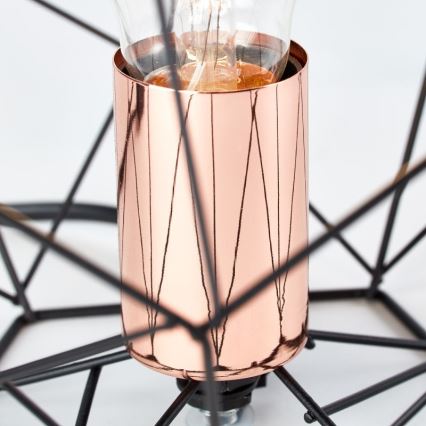 Brilliant - Настільна лампа SYNERGY 1xE27/60W/230V чорний/мідь