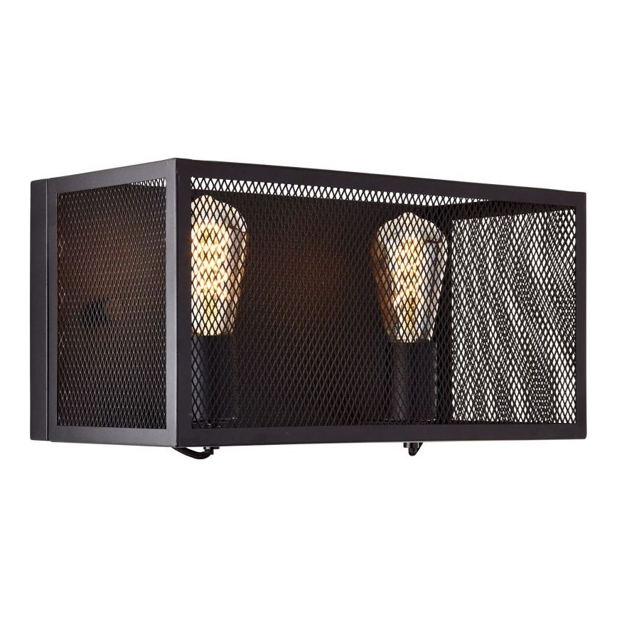 Brilliant - Настінний світильник MAZE 2xE27/40W/230V чорний
