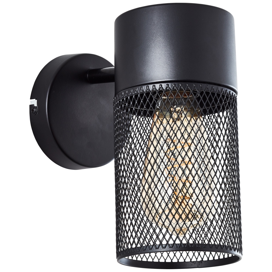 Brilliant - Настінний точковий світильник KAMOLO 1xE27/40W/230V чорний