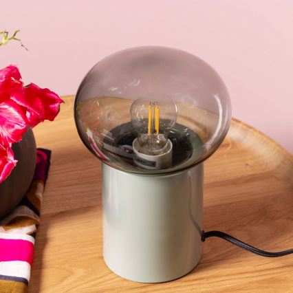 Brilliant - Настольная лампа KNUT 1xE27/25W/230V зеленый/прозрачный