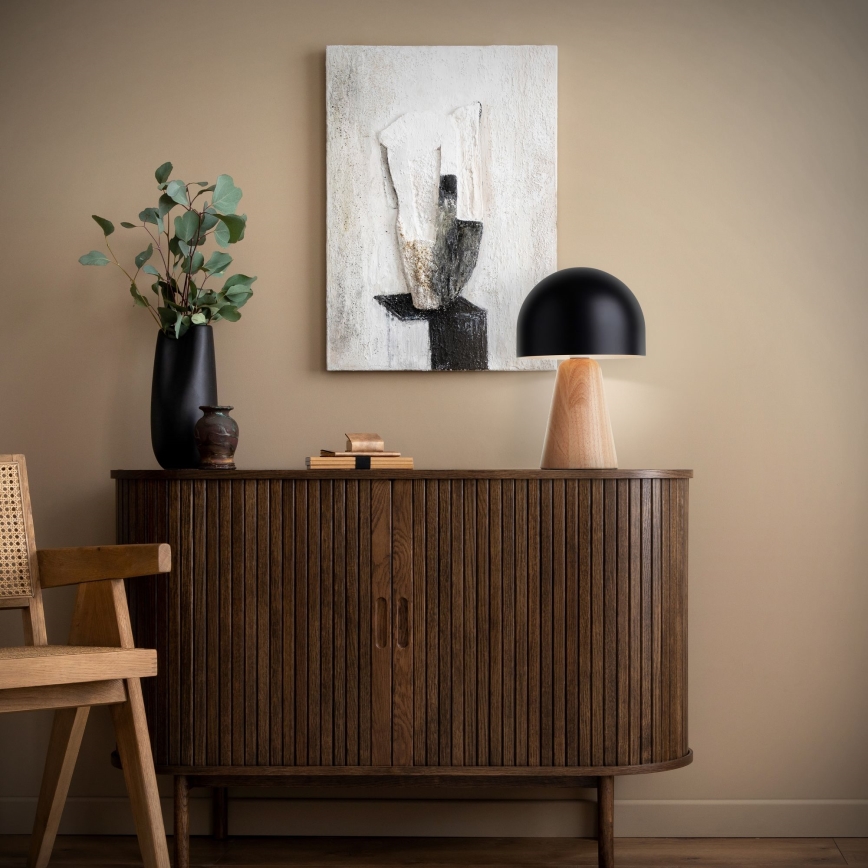 Brilliant - Настольная лампа NALAM 1xE14/40W/230V черный/пепел