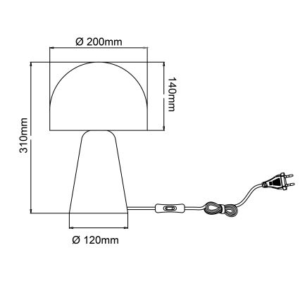 Brilliant - Настольная лампа NALAM 1xE14/40W/230V черный/пепел
