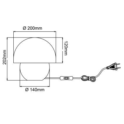 Brilliant - Настольная лампа NALAM 1xE14/40W/230V серый/пепел