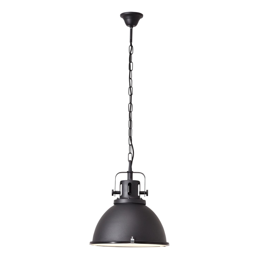 Brilliant - Подвесная люстра на цепи JESPER GLAS 1xE27/60W/230V чёрная