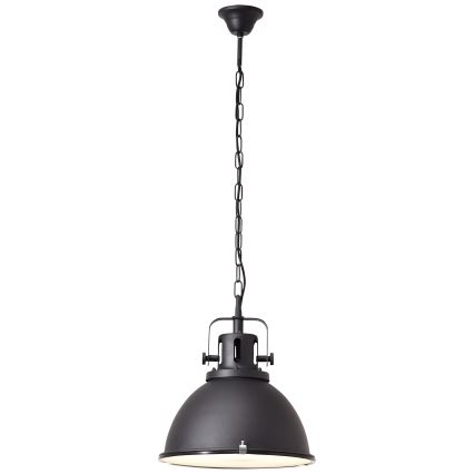 Brilliant - Подвесная люстра на цепи JESPER GLAS 1xE27/60W/230V чёрная
