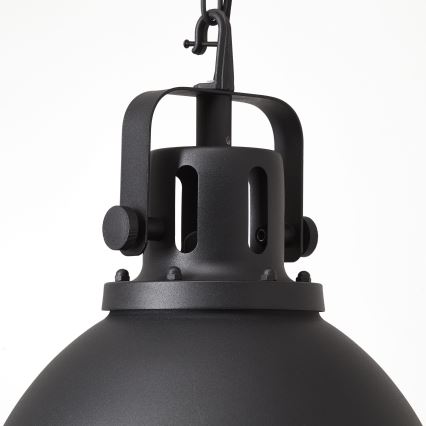 Brilliant - Подвесная люстра на цепи JESPER GLAS 1xE27/60W/230V чёрная