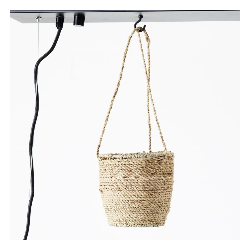 Brilliant - Подвесная люстра на тросе BANKWOOD 5xE27/28W/230V, отделка тополь