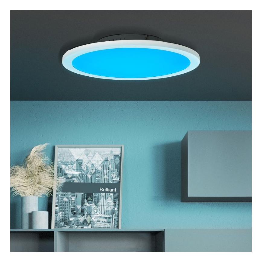 Brilliant - Потолочный RGBW-светильник с регулированием яркости ABIE LED/24W/230V 2700-6500K + дистанционное управление