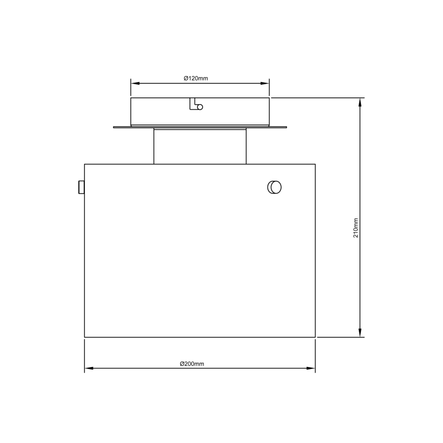 Brilliant - Потолочный светильник BETH 1xE27/60W/230V диам. 20 см черный/дымчатый