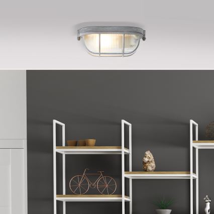 Brilliant - Потолочный светильник BOBBI 1xE27/40W/230V серый