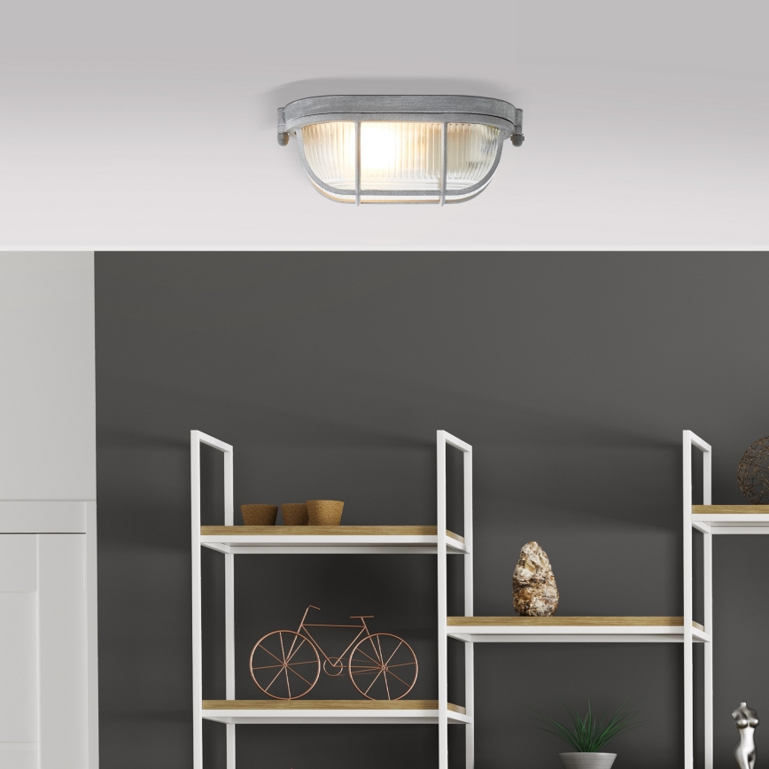 Brilliant - Потолочный светильник BOBBI 1xE27/40W/230V серый