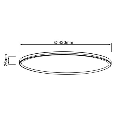 Brilliant - потолочный светильник MILTON LED/24 Вт/230 В, диаметр 42 см, черный