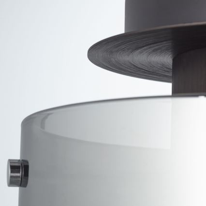 Brilliant - Потолочный светильник BETH 1xE27/60W/230V диам. 20 см черный/дымчатый