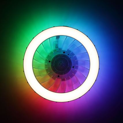 Brilliant - Светодиодный RGBW регулируемый потолочный вентилятор с подсветкой FANORA LED/30W/230V 2700-6500K диам. 46 см белый + дистанционное управление