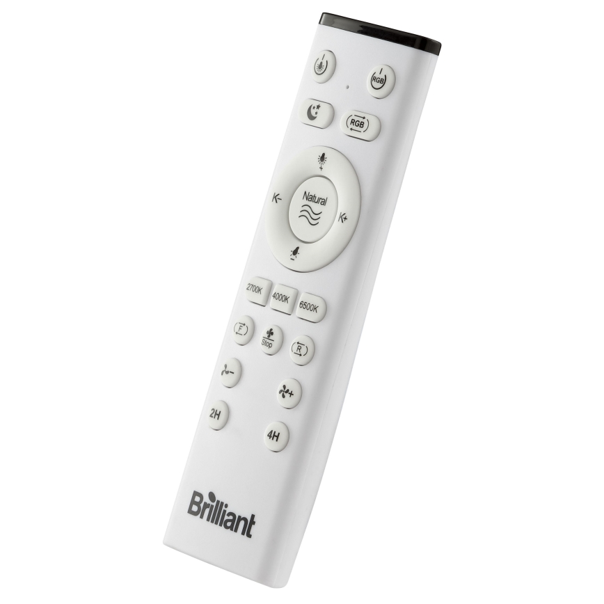 Brilliant - Светодиодный RGBW регулируемый потолочный вентилятор с подсветкой FANORA LED/30W/230V 2700-6500K диам. 46 см белый + дистанционное управление