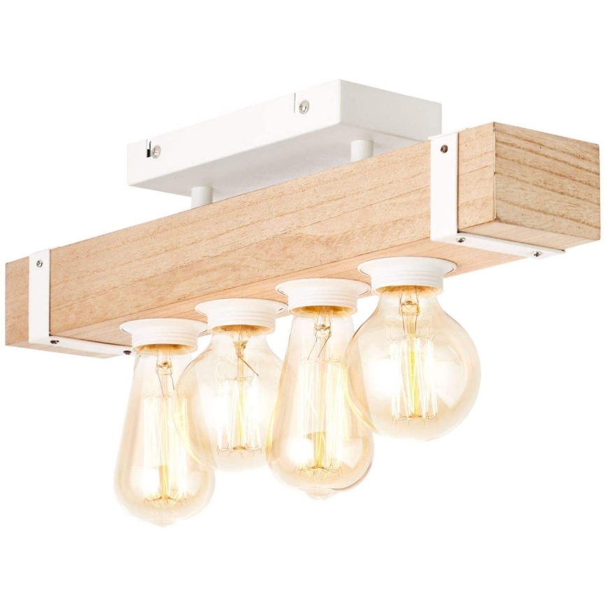 Brilliant - Припотолочная люстра WHITEWOOD 4xE27/30W/230V