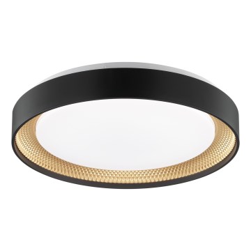 Brilliant - Регульований стельовий світильник WALDO LED/24W/230V 3000-6500K діаметр 38,5 см чорний/золотий + пульт дистанційного керування