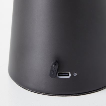 Brilliant - LED Сенсорна вулична настільна лампа з регулюванням яскравості MUFFIN LED/3W/5V USB IP44 чорний