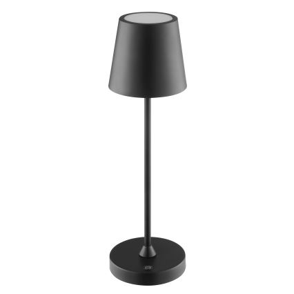Brilliant - диммируемая перезаряжаемая сенсорная уличная настольная лампа ELORA LED/2,5W/5V 2700K 2600 mAh IP44 чёрная