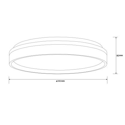 Brilliant - Стельовий LED світильник KALMAR LED/26W/230V 3000K діаметр 39 см білий