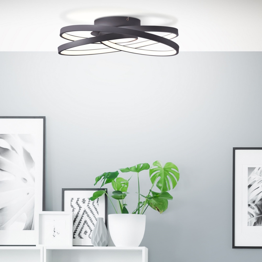 Brilliant - Стельовий LED світильник LABYRINTH LED/40W/230V діаметр 39,5 см чорний