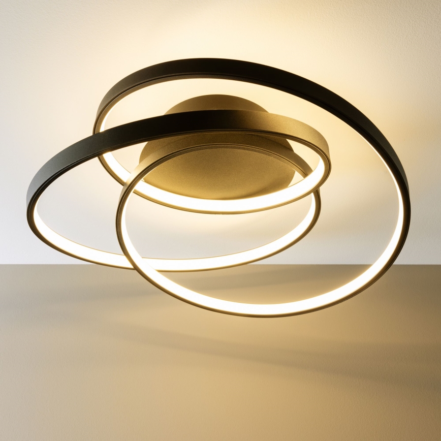 Brilliant - Стельовий LED світильник LABYRINTH LED/40W/230V діаметр 39,5 см чорний
