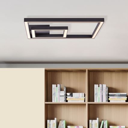 Brilliant - Стельовий LED світильник QUON LED/24W/230V 3000K 40x40 см чорний