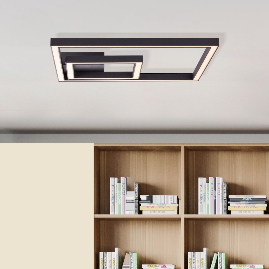 Brilliant - Стельовий LED світильник QUON LED/24W/230V 3000K 40x40 см чорний