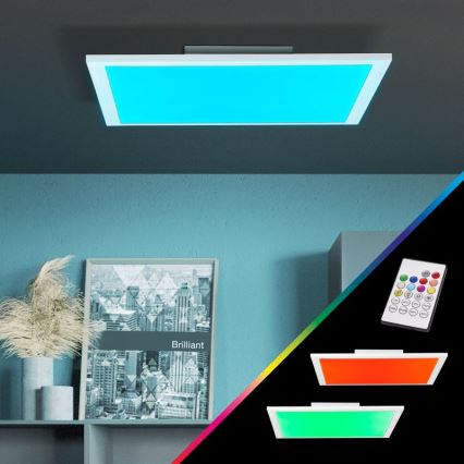 Brilliant - Стельовий RGBW-світильник з регулюванням яскравості ABIE LED/24W/230V 2700-6500K + пульт дистанційного керування