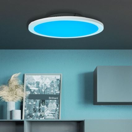 Brilliant - Стельовий RGBW-світильник з регулюванням яскравості ABIE LED/24W/230V 2700-6500K + пульт дистанційного керування