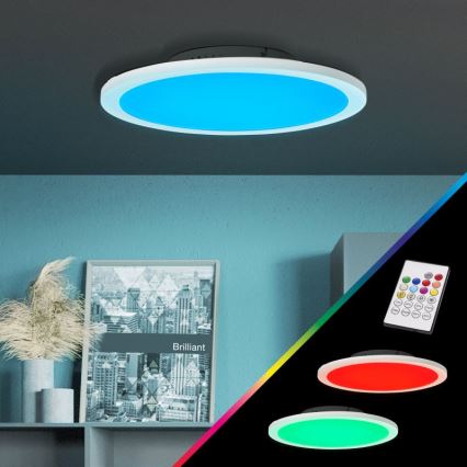 Brilliant - Стельовий RGBW-світильник з регулюванням яскравості ABIE LED/24W/230V 2700-6500K + пульт дистанційного керування