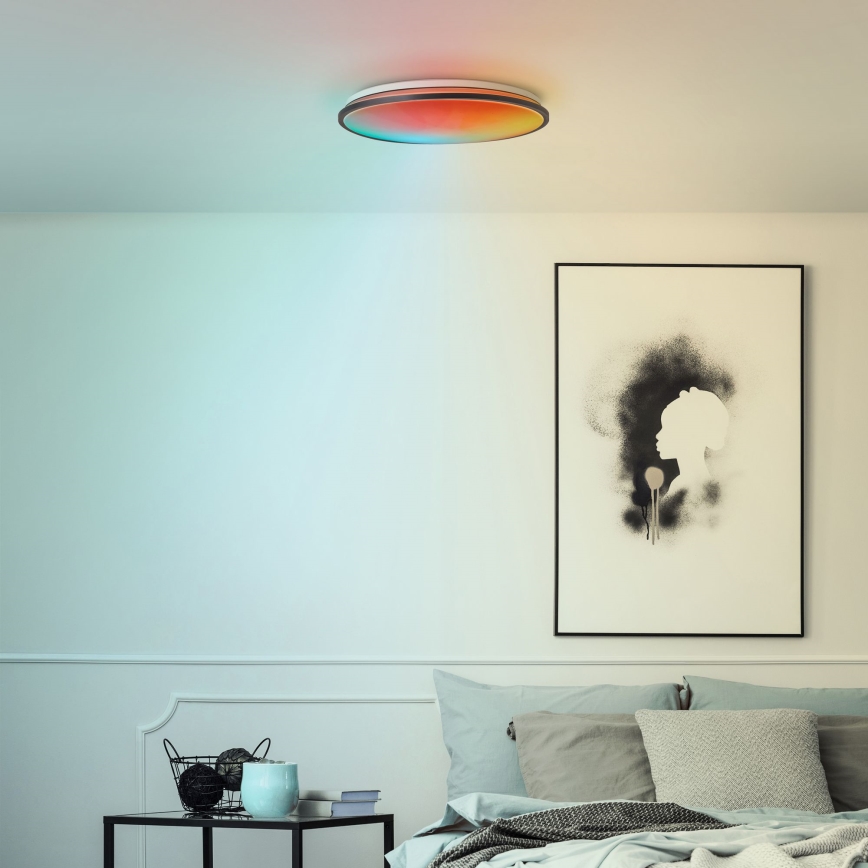 Brilliant - Стельовий RGBW-світильник з регулюванням яскравості HEIDA LED/30W/230V 3000-6500K + пульт дистанційного керування