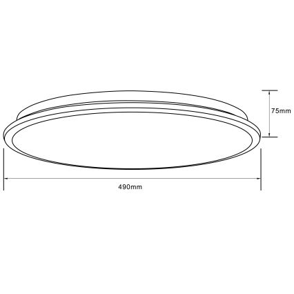 Brilliant - Стельовий RGBW-світильник з регулюванням яскравості HEIDA LED/30W/230V 3000-6500K + пульт дистанційного керування