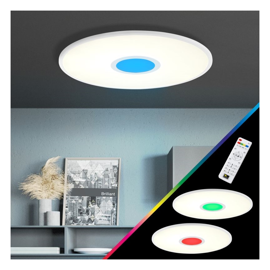 Brilliant - Стельовий RGBW-світильник з регулюванням яскравості ODELLA LED/24W/230V 2700-6500K + пульт дистанційного керування