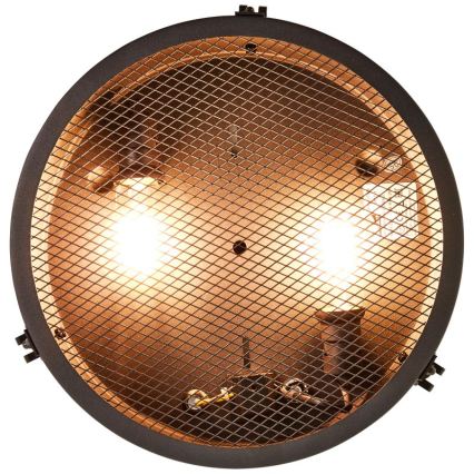 Brilliant - Стельовий світильник ZOIS 2xE27/28W/230V Ø 34 см чорний