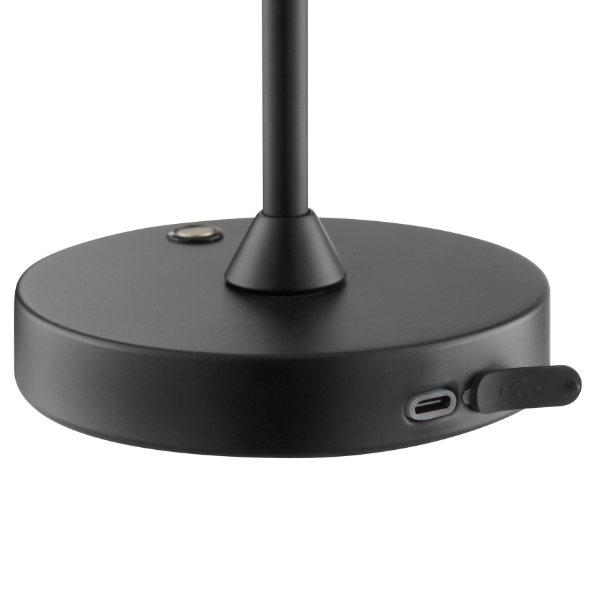 Brilliant - светодиодная диммируемая аккумуляторная сенсорная уличная настольная лампа ELORA LED/2,5W/5V 2700K 2600 mAh IP44 чёрная