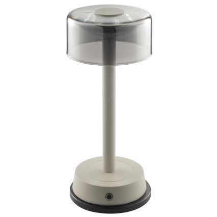 Brilliant - LED диммируемая аккумуляторная сенсорная уличная настольная лампа RAZOR LED/2,5W/5V 2700K 2600 mAh IP44 серая