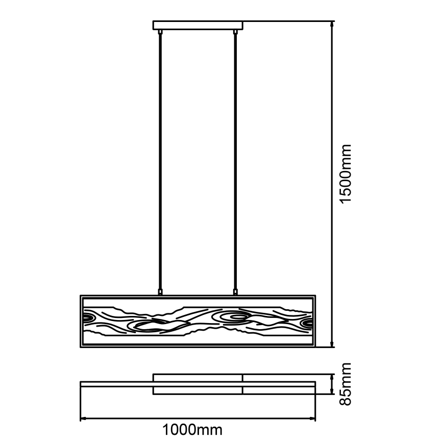 Brilliant - Светодиодная подвесная люстра CHAUMONT LED/20W/230V сосна - сертифицировано FSC