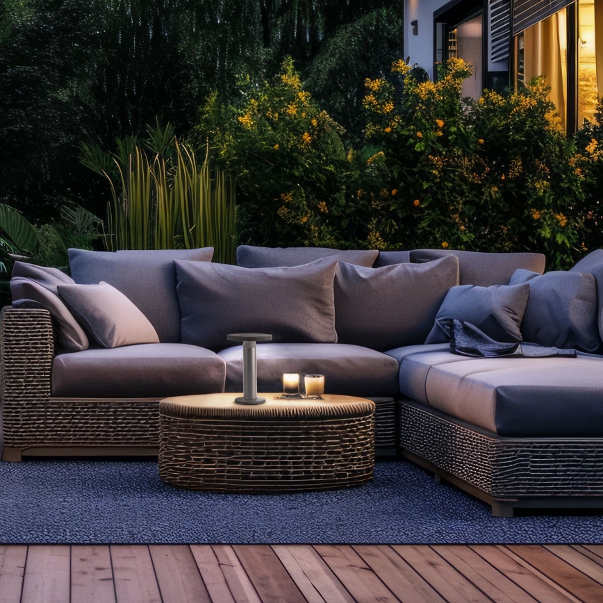 Brilliant - Светодиодная сенсорная лампа на солнечной батарее с регулированием яркости MAGUA LED/2W/3,7V 2000 mAh IP44 черный