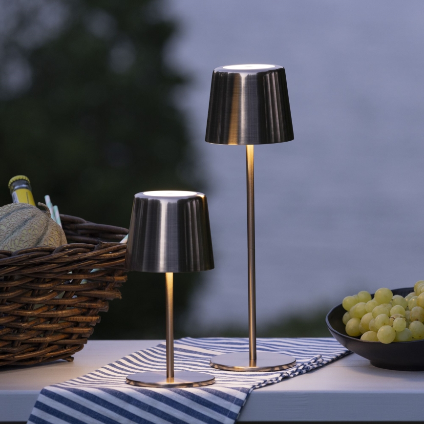 Brilliant - Светодиодная уличная сенсорная лампа с регулированием яркости XAANA LED/4W/5V 3000/4000/6500K 2600 mAh IP44 медный
