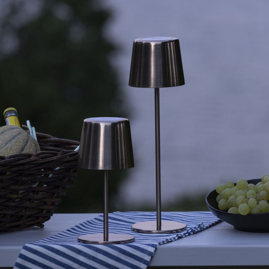 Brilliant - Светодиодная уличная сенсорная лампа с регулированием яркости XAANA LED/4W/5V 3000/4000/6500K 2600 mAh IP44 медный